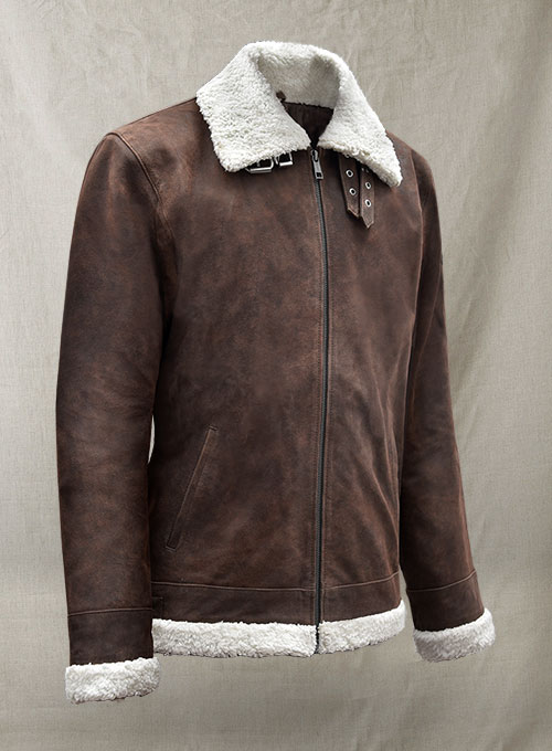Vintage Brown Aviator Leather Jacket