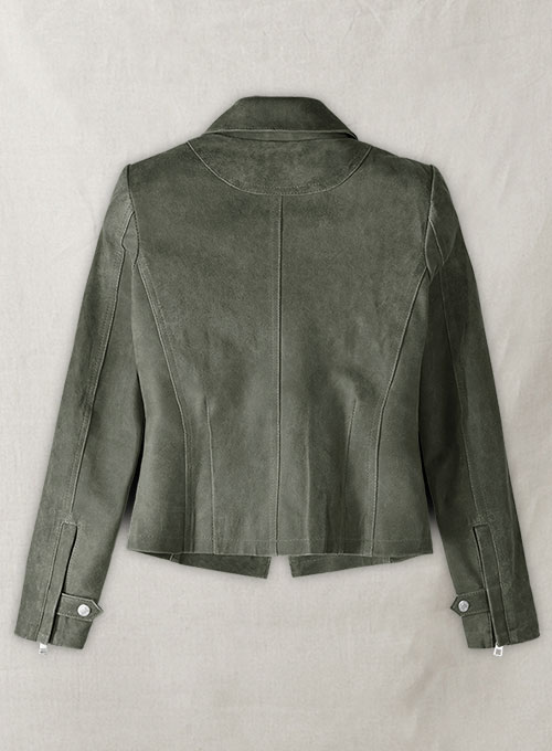 Vintage Italian Olive Leather Jacket #277
