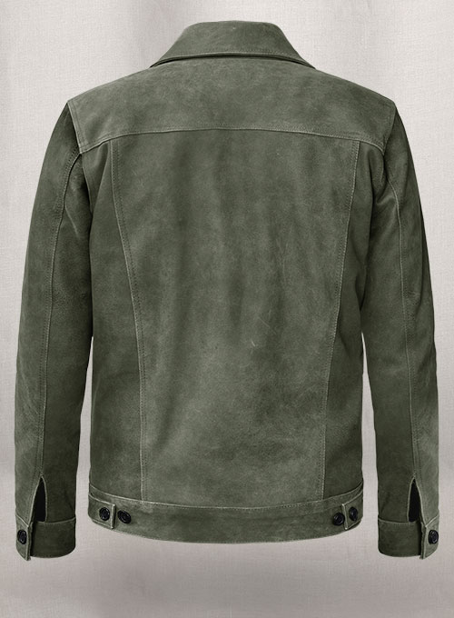 Vintage Italian Olive Ryan Reynolds Leather Jacket #3