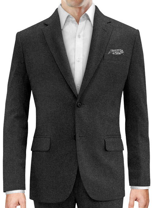 Vintage Rope Weave Charcoal Tweed Jacket - Click Image to Close