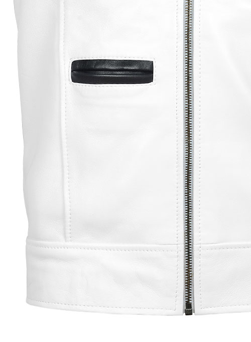 White The Dragon Leather Jacket