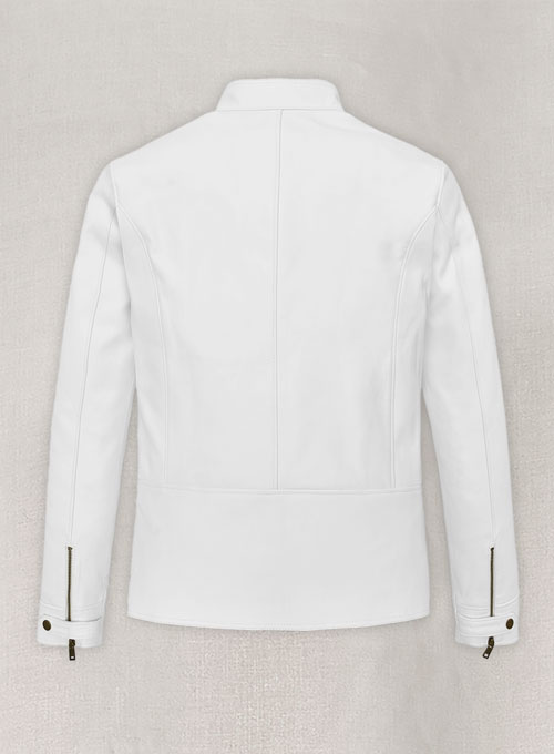 White Leather Jacket #905