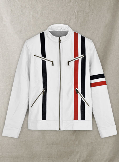 White Leather Jacket #97