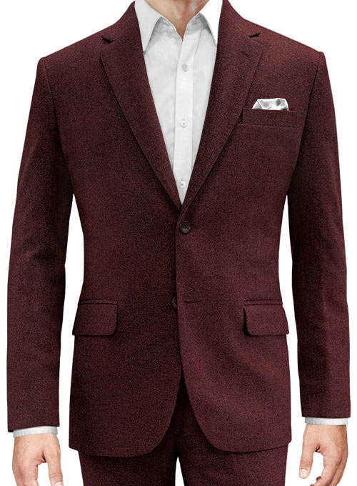 Wine Heavy Tweed Jacket : Made To Measure Custom Jeans For Men & Women ...