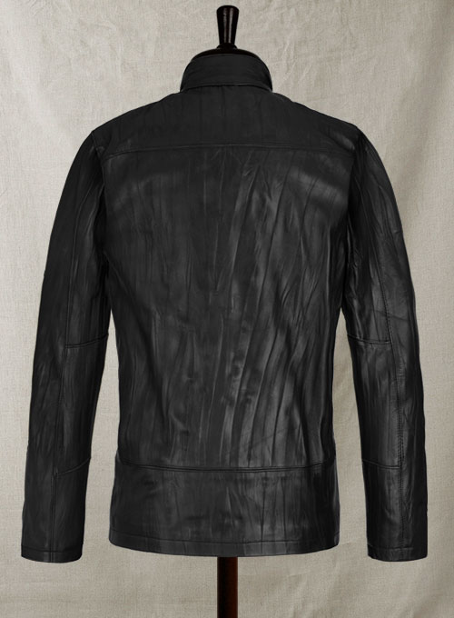 Wrinkled Black Harrison Ford Star Wars Leather Jacket