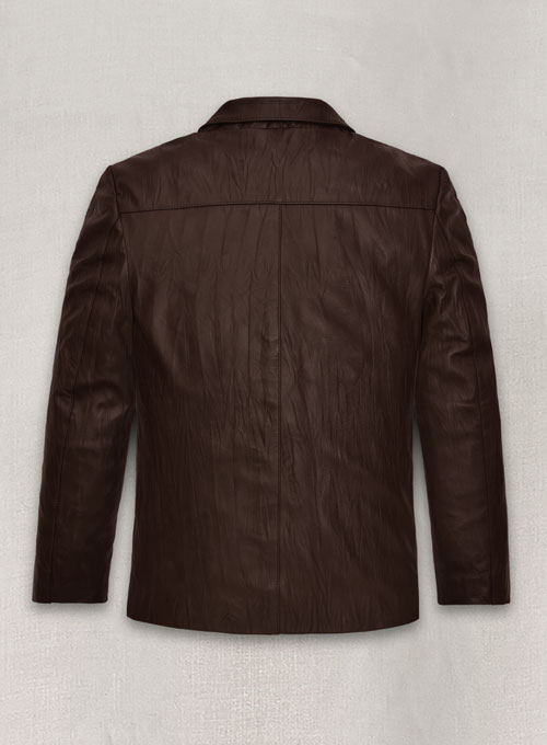 Wrinkled Brown Jim Morrison Leather Jacket