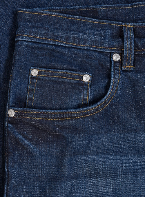 Alpha Blue Stretch Indigo Wash Whisker Jeans