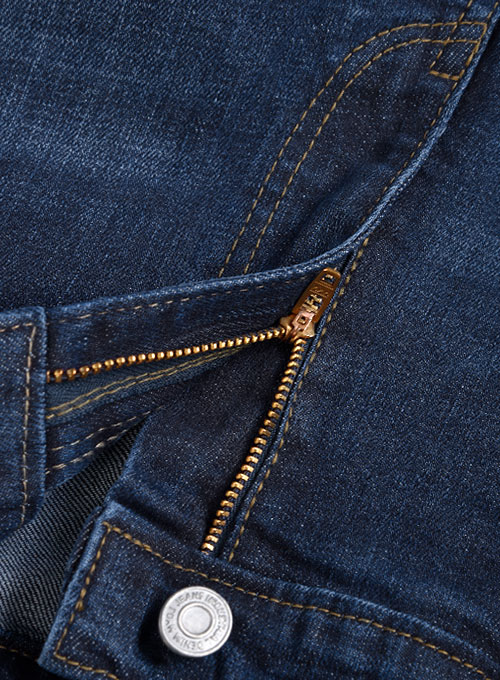 Alpha Blue Stretch Indigo Wash Whisker Jeans