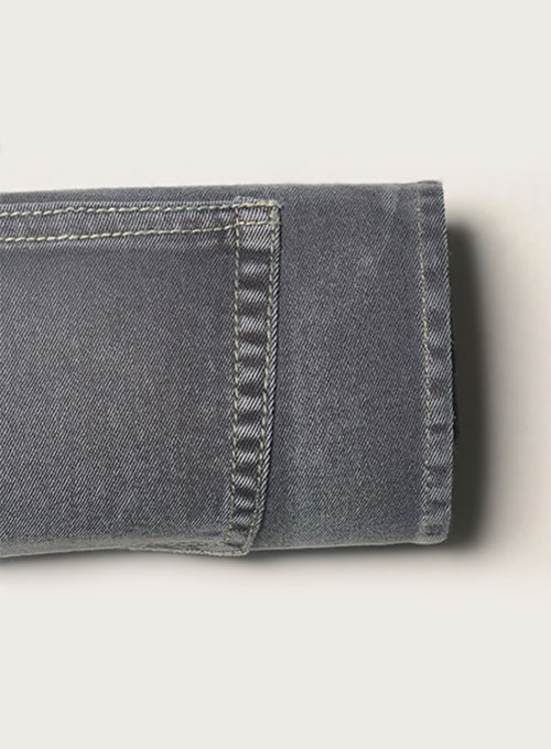 Ash Gray Stretch Jeans - Vintage Wash