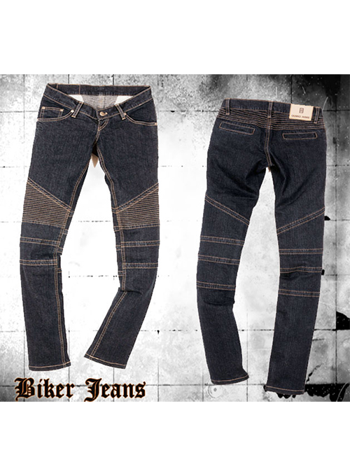 black and denim jeans