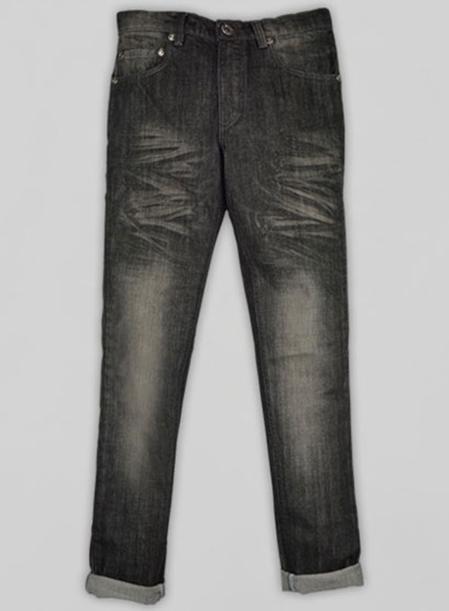 Black Tiger Claws Scrape Wash Jeans - Look #610