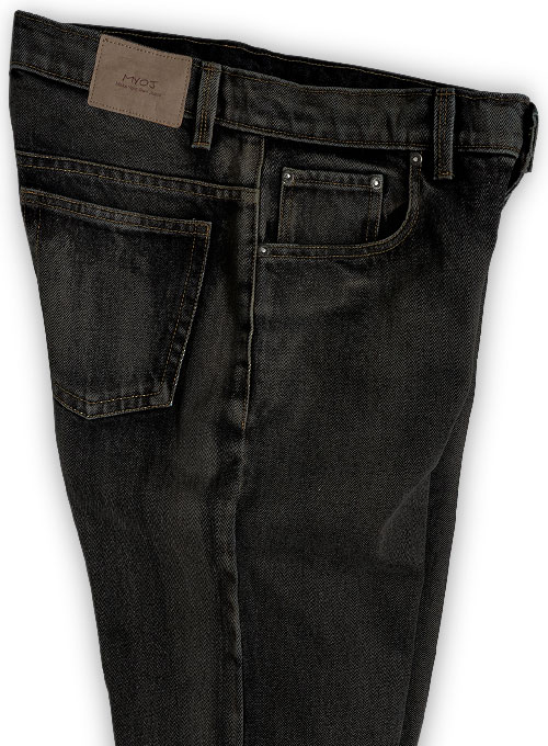 14.5 oz Black Vintage Wash Heavy Denim Jeans, MakeYourOwnJeans®