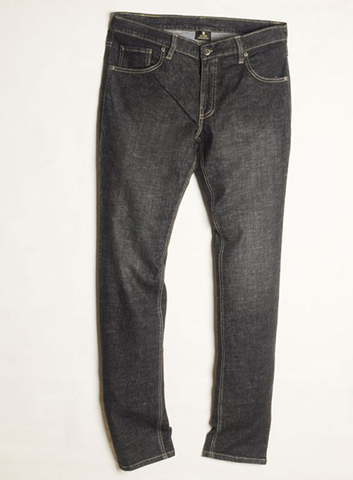Stone Carbon Black Stretch Jeans - Scrape Wash : Made To Measure Custom ...