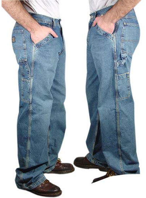 Carpenter Style Cargo Denim Jeans 