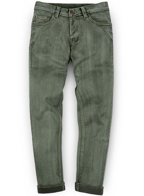 olive stretch jeans