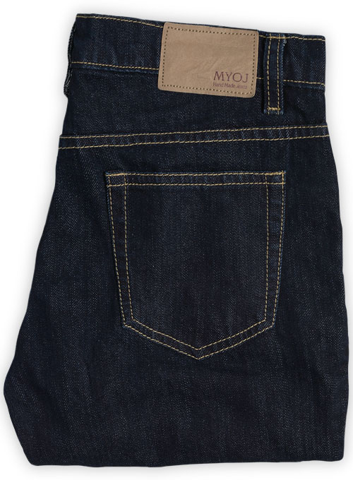 Deep Indigo Hard Washed Denim Jeans - Premium, MakeYourOwnJeans®