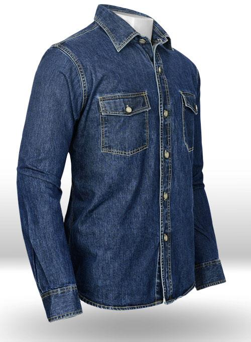 tailored denim shirt
