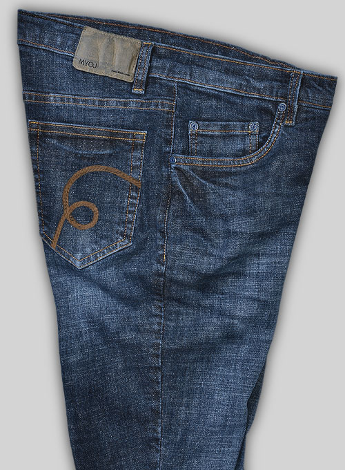 Dodgers Blue Stretch Indigo Wash Whisker Jeans - Look # 468