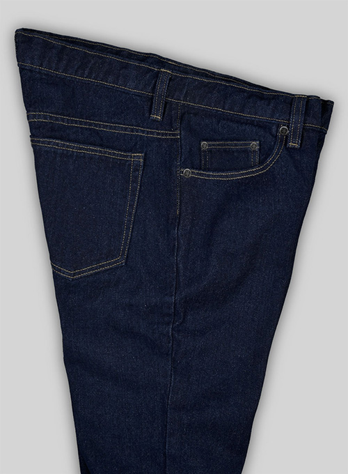 Dark Blue 14.5oz Heavy Denim Jeans - Hard Wash
