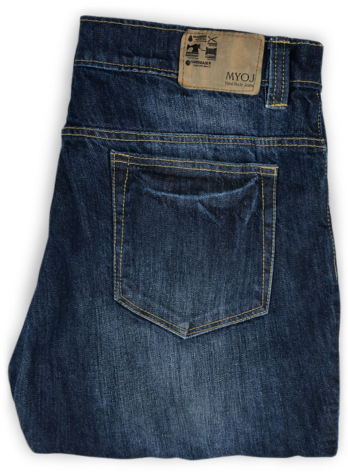 Eddie Blue Hard Wash Whisker Jeans - Click Image to Close