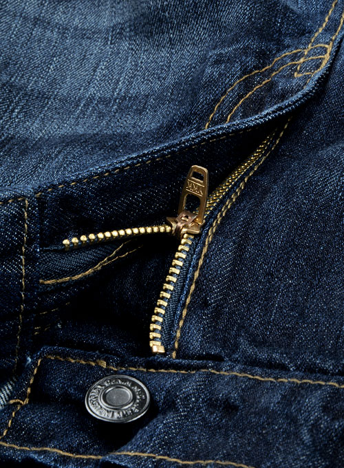 Eddie Blue Hard Wash Whisker Jeans - Click Image to Close