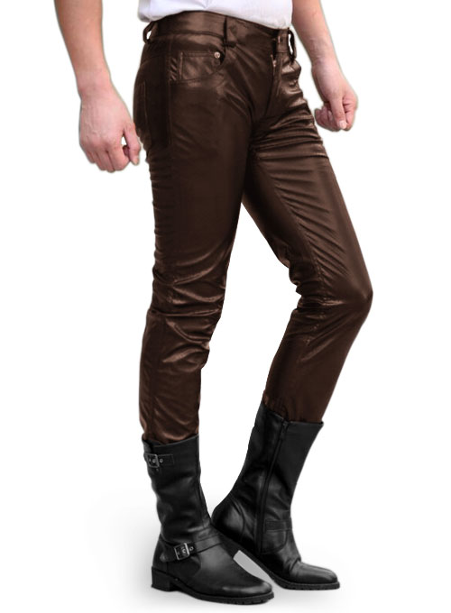 faux leather jeans