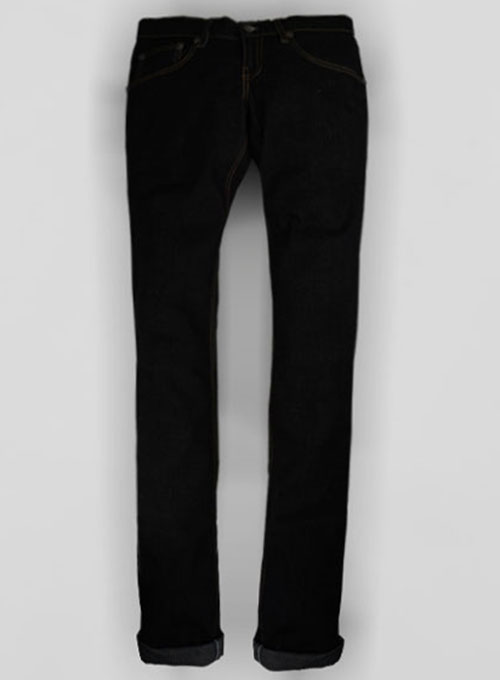 cross pocket black jeans