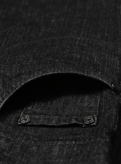 Fine Cross Fire Stretch Black Jeans - Look # 333