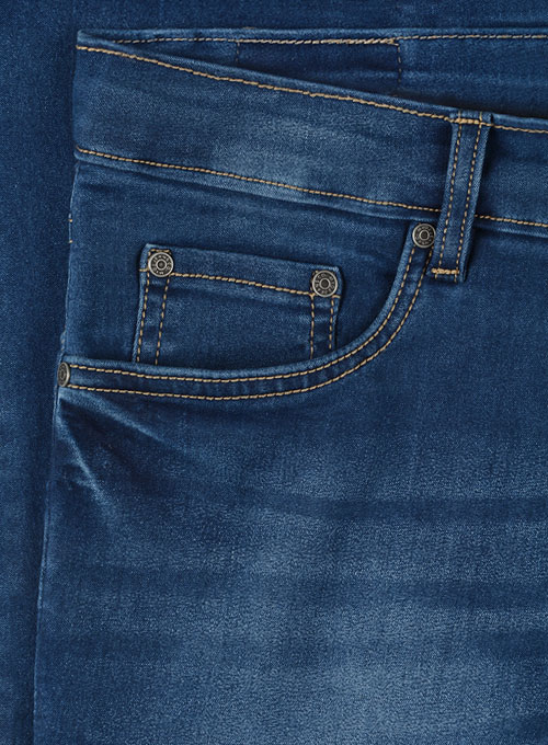 Foster Blue Stretch Stone Wash Whisker Jeans