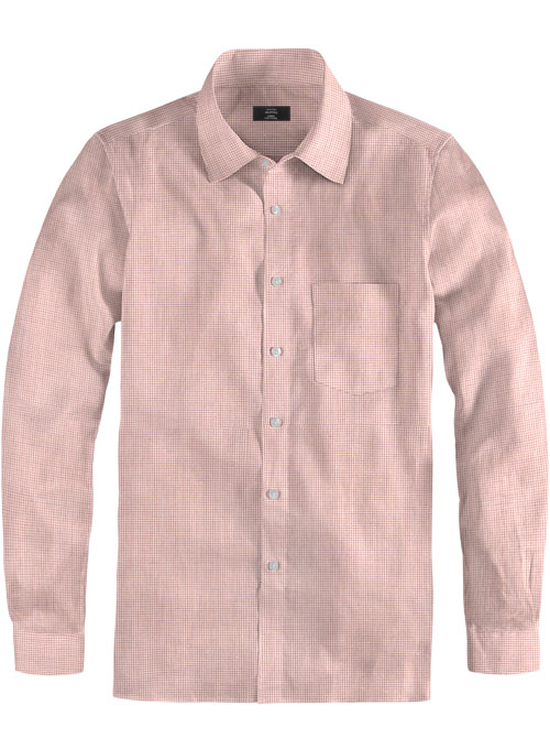 Giza Bawn Pink Cotton Shirt - Full Sleeves