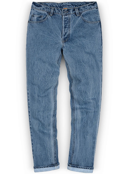 Light Blue 14.5oz Heavy Denim Jeans Custom Made Jeans [303 Light HB ...