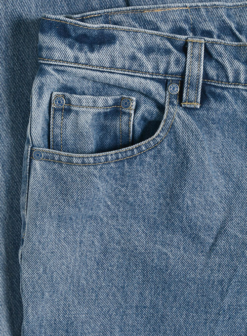 Light Blue 14.5oz Heavy Denim Jeans - Click Image to Close