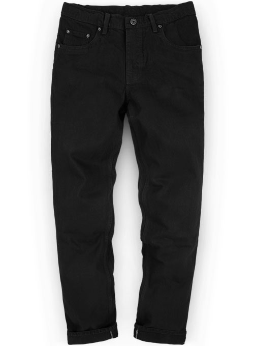 black denim jeans