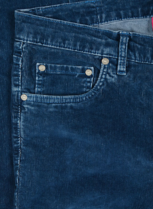 Indigo Corduroy Denim-X Stretch Jeans - Look #428 : Made To Measure ...