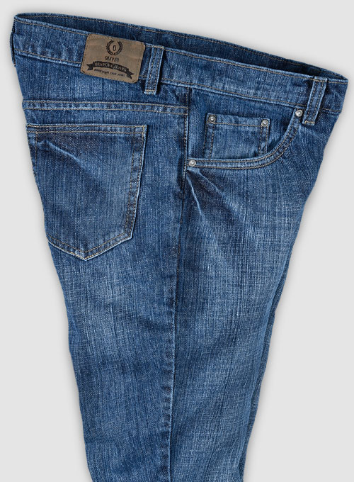 Italian Denim Stone Wash Whisker Jeans