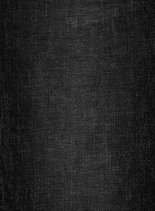 Kato Black Stretch Hard Wash Whisker Jeans