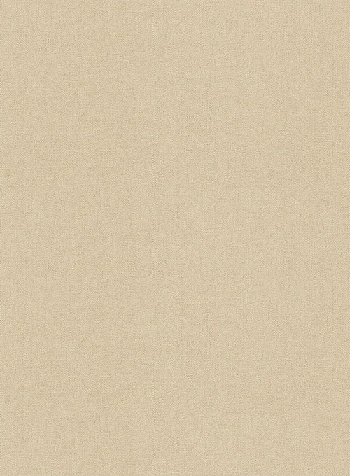 Kids Beige Feather Cotton Canvas Stretch Jeans