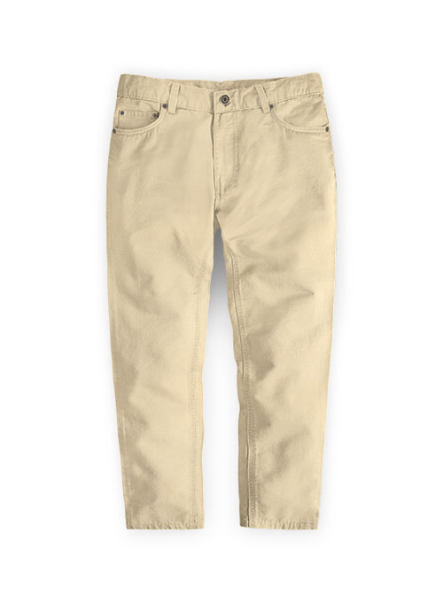 stretch khaki jeans