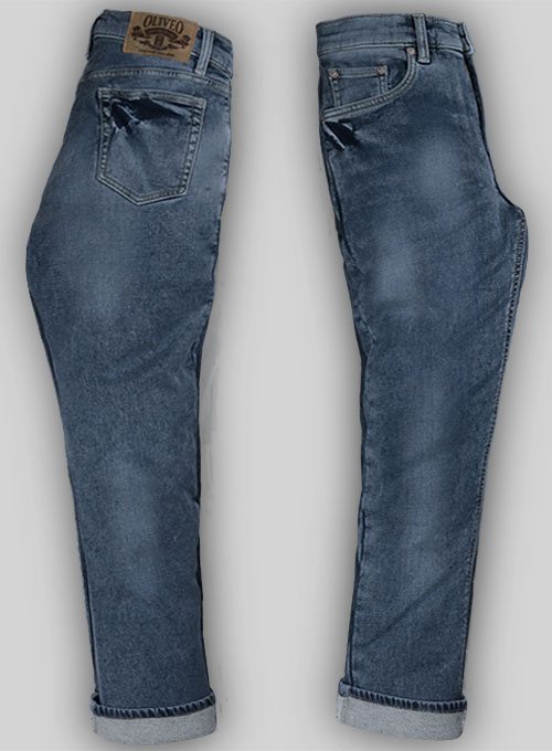 Knitted Jogger Denim Stretch Jeans - Desert Wash