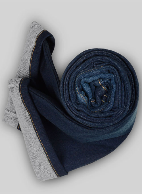 Knitted Jogger Denim Stretch Jeans - Hard Wash - Whiskers