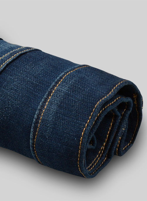 Knitted Jogger Denim Stretch Jeans - Hard Wash - Whiskers
