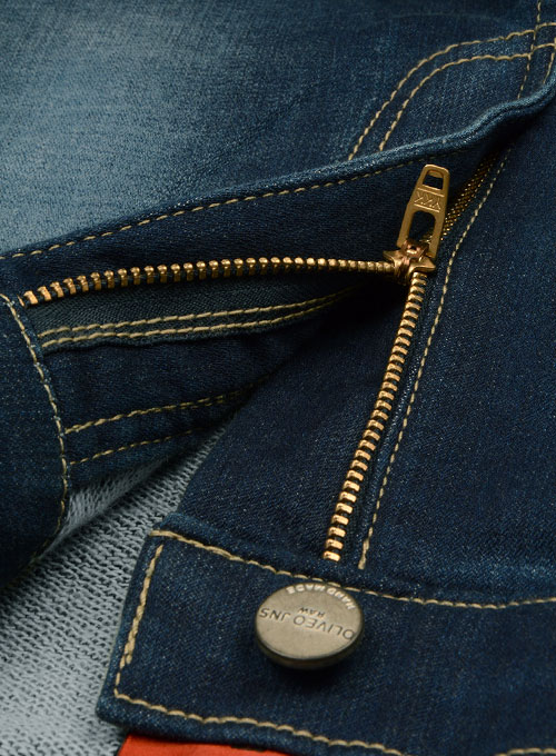 Knitted Jogger Denim Stretch Jeans - Hard Wash - Whiskers