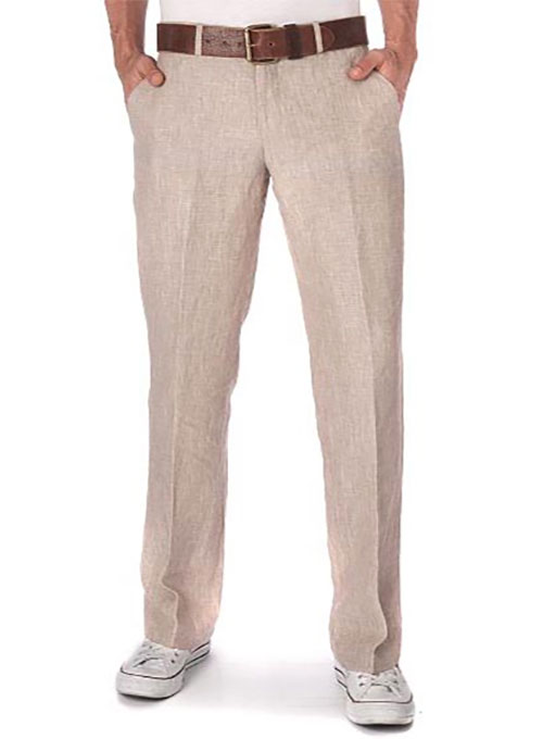 patterned linen pants