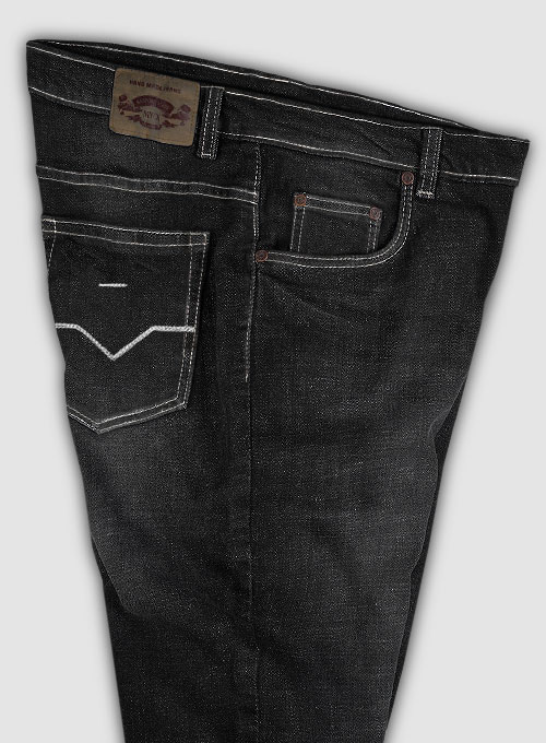 Logan Black Stretch Hard Wash Whisker Jeans - Look #579