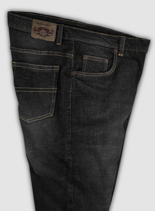 Logan Black Stretch Hard Wash Whisker Jeans - Look #574