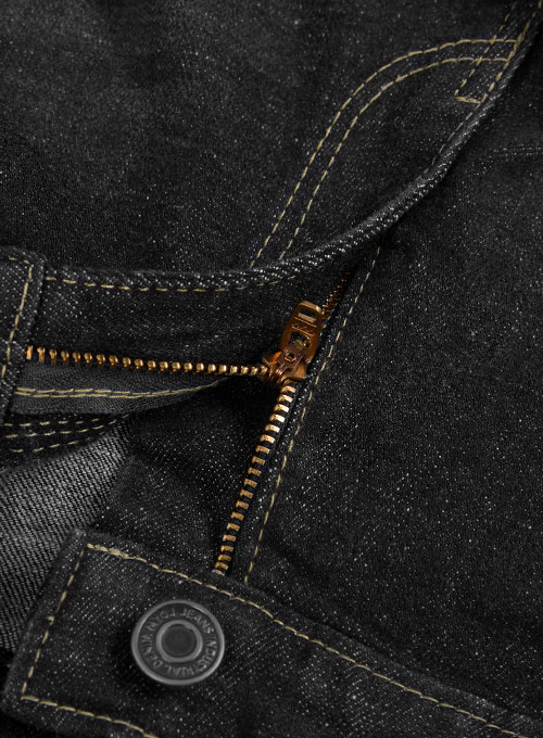 Logan Black Stretch Indigo Wash Whisker Jeans