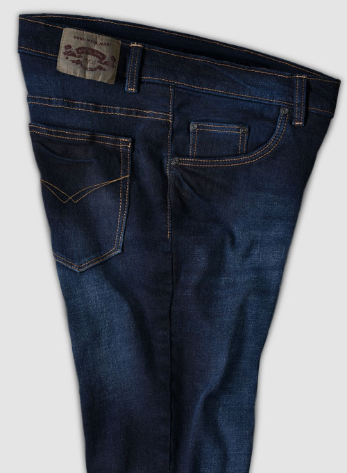 Marina Blue Stretch Hard Wash Whisker Jeans - Look #570