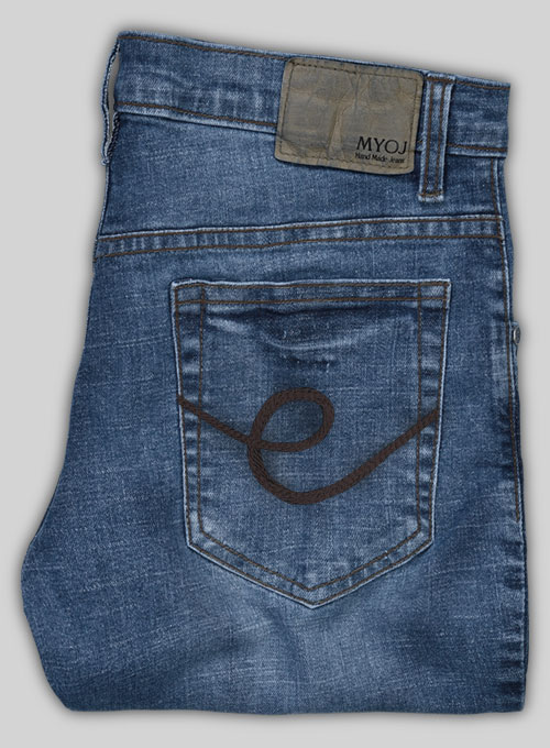 Marlin Blue Stretch Stone Wash Whisker Jeans - Look #522 - Click Image to Close