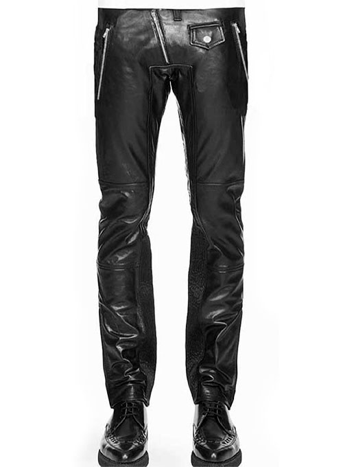 Normandie Leather Biker Jeans
