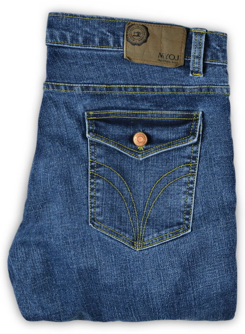 Pacho Blue Light Wash Stretch Jeans - Look #353